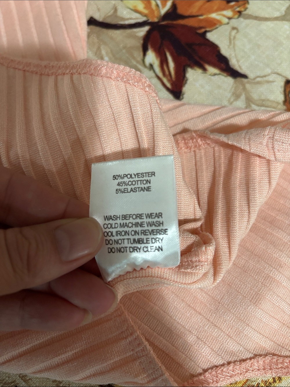 Atmosphere Peach Ribbed Top - Picture 8 of 8